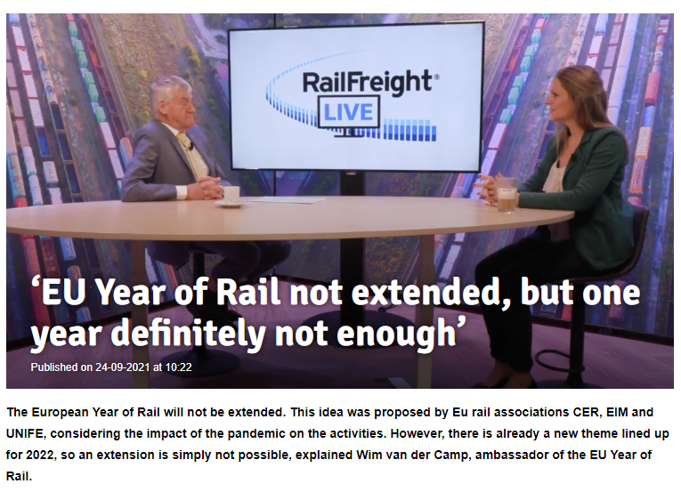 EU Year of Rail not extended, but one year definitely not enough (RailFreight.com)