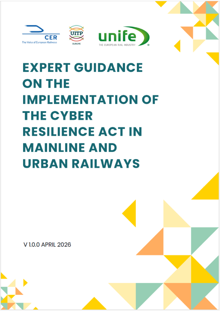 UNIFE, CER and UITP publish their guidance on the Cyber Resilience Act