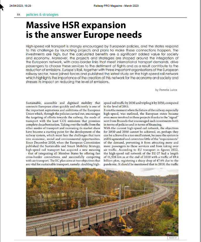 Massive HSR expansion is the answer Europe needs (Railway PRO)