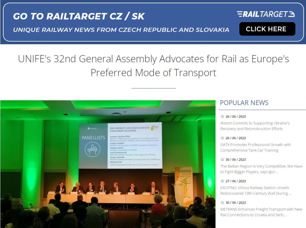 UNIFE’s 32nd General Assembly Advocates for Rail as Europe’s Preferred Mode of Transport (Rail Target)