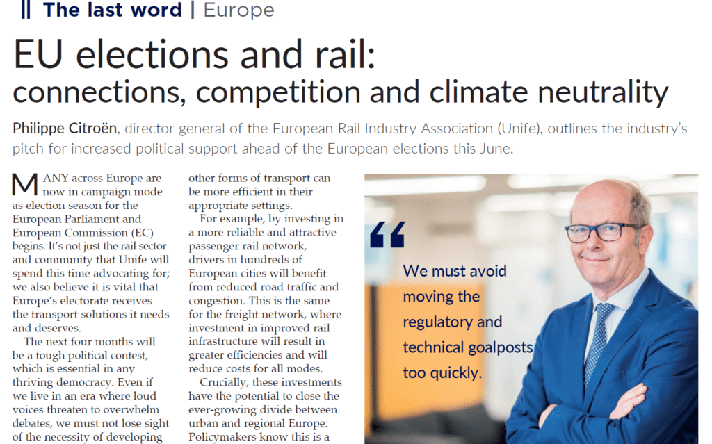 EU elections and rail (IRJ)