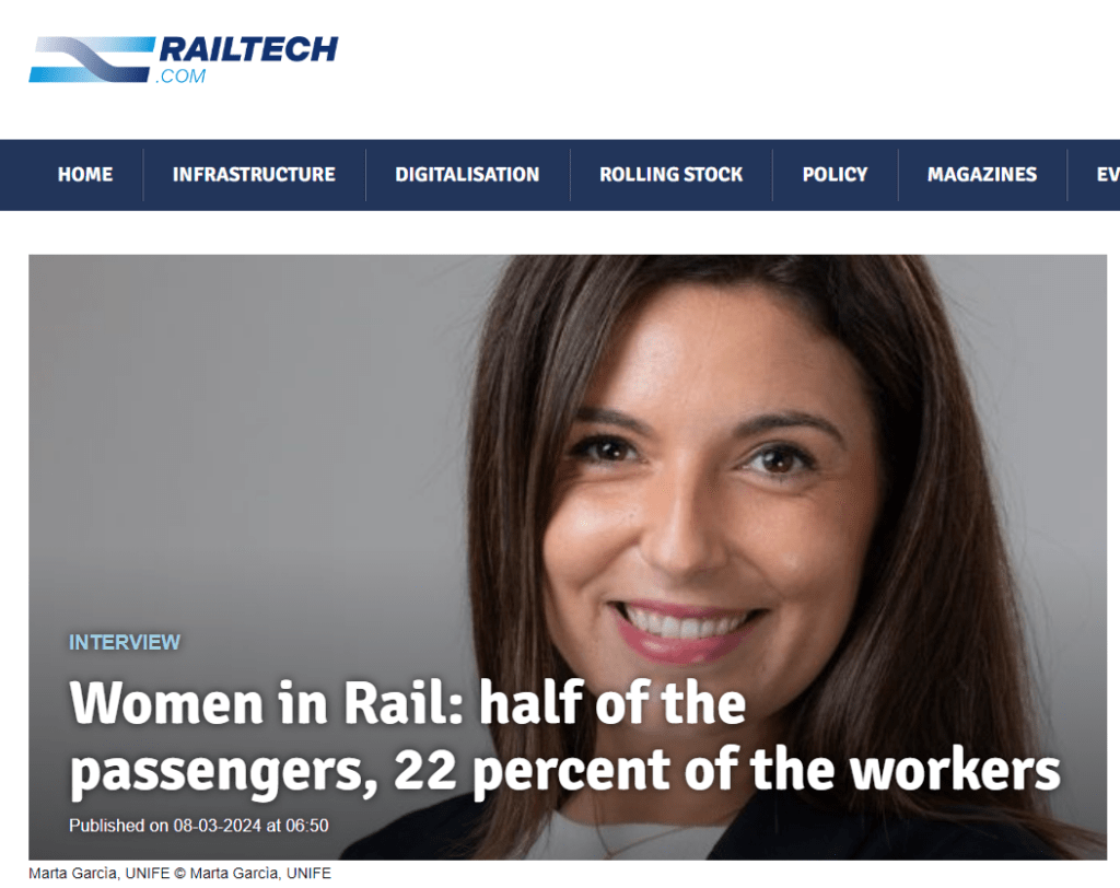 Women in Rail: half of the passengers, 22 percent of the workers (Railtech)