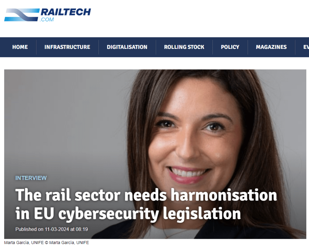The rail sector needs harmonisation in EU cybersecurity legislation (Railtech)