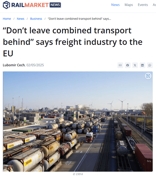 “Don’t leave combined transport behind” says freight industry to the EU (Rail Market News)