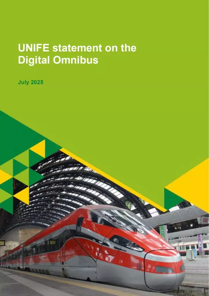 UNIFE statement on the Digital Omnibus
