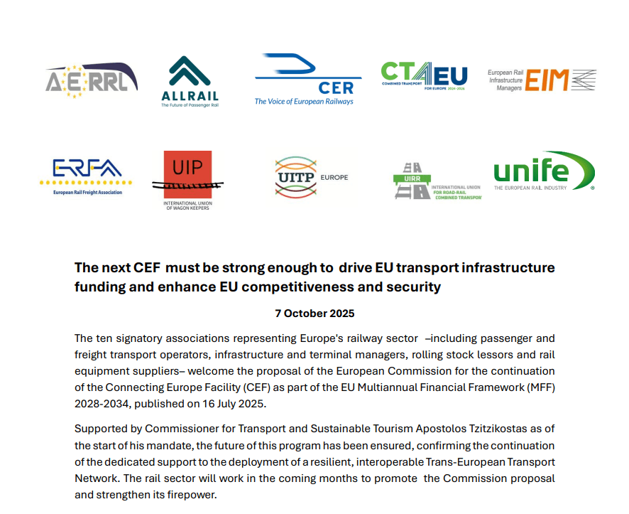 The next CEF must be strong enough to drive EU transport infrastructure funding and enhance EU competitiveness and security