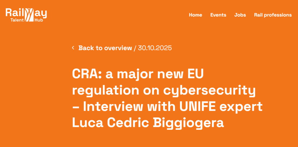 CRA: a major new EU regulation on cybersecurity (Railway Talent Hub)