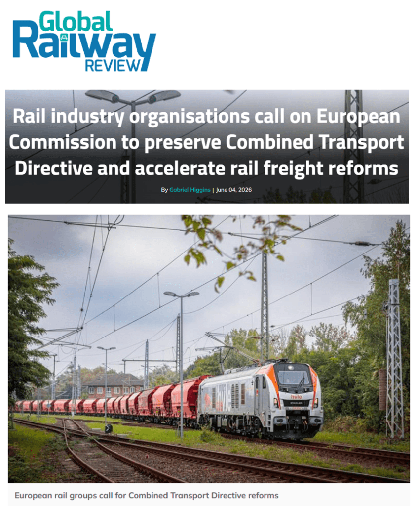 Rail sector backs Combined Transport Directive (Global Railway Review)